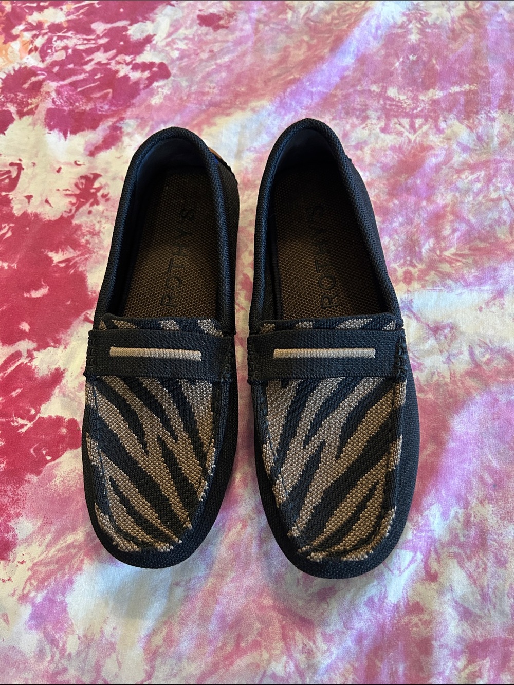Rothy’s the driver zebra flats size 8